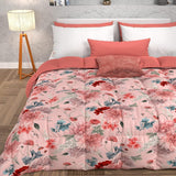 PETTI Artigiani Italiani - Couette d'hiver, Couette d'hiver, Couette simple, Double face, Impression monochrome et numérique, microfibre 100% antiallergique, Made in Italy Couettes et couettes Naty Shop Floral 19 Poudre 160 X 190 Cm