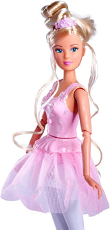 Simba 105733603 - Steffi Love Dancing Ballerina, Steffi en poupée ballerine avec ami animal et jupe rotative, poupée de jeu 29 cm, à partir de 3 ans