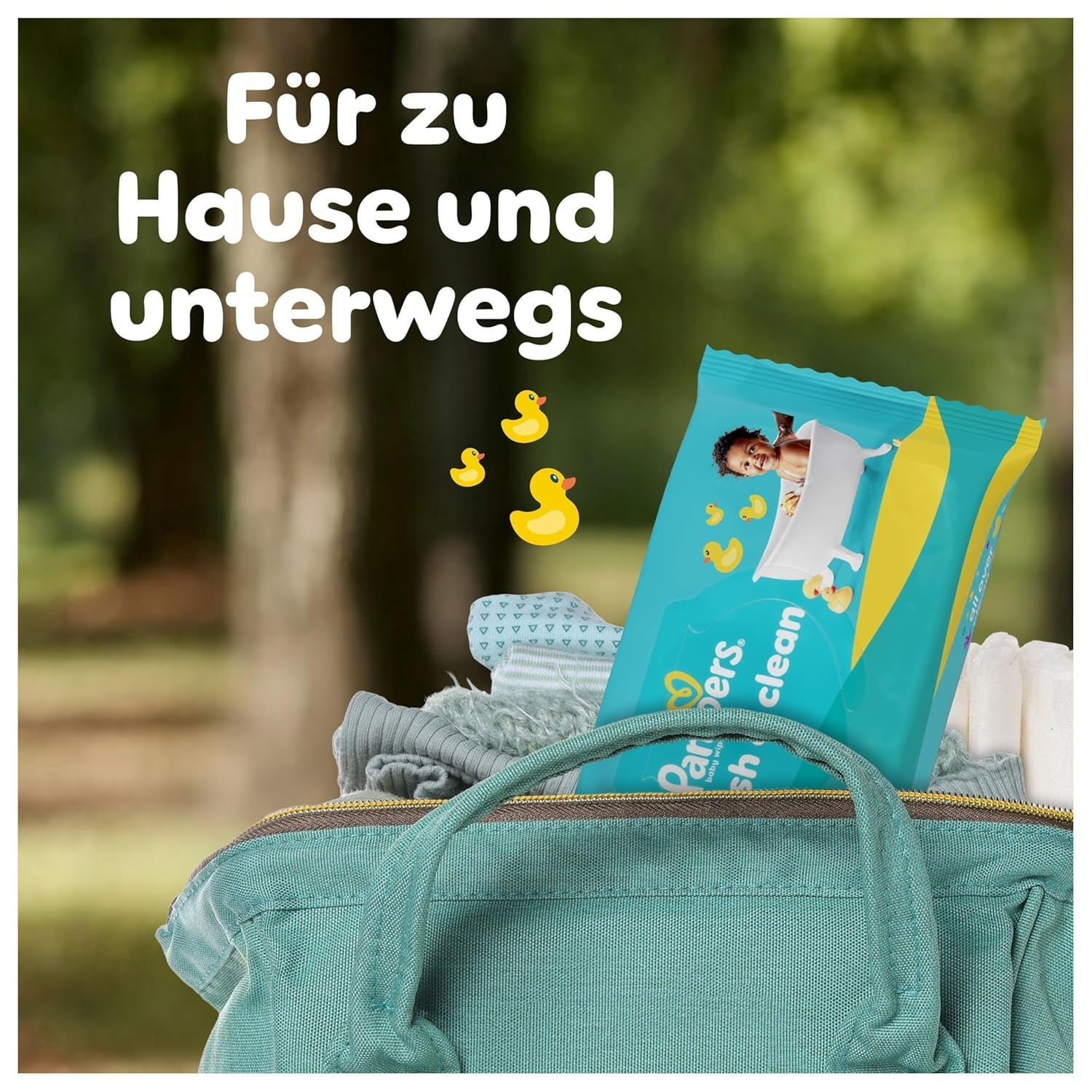 Lingettes humides Pampers Fresh Clean, 15 paquets de 80 lingettes, 1 200 lingettes au total, parfum léger, convient également aux mains et au visage