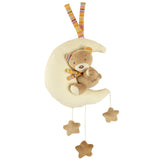 Boîte à musique Fehn bébé éléphant dans la lune - broderie "Glow-in-the-dark" avec la chanson "La lune s'est levée" - peluche pour vous aider à vous endormir - jouet pour les enfants en déplacement et à la maison - à partir de 0 mois Bebe Naty Shop Teddy in the Moon