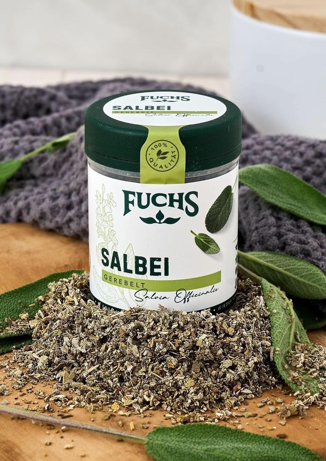 Fuchs, Sauge, Note acidulée, délicatement amère pour Ravioli ou Gnocchi, 14 grammes Condiments Naty Shop