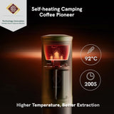 Machine à expresso électrique portable OutIn Nano, cafetière de camping, auto-chauffante USB-C, compatible avec le café moulu et les capsules NS