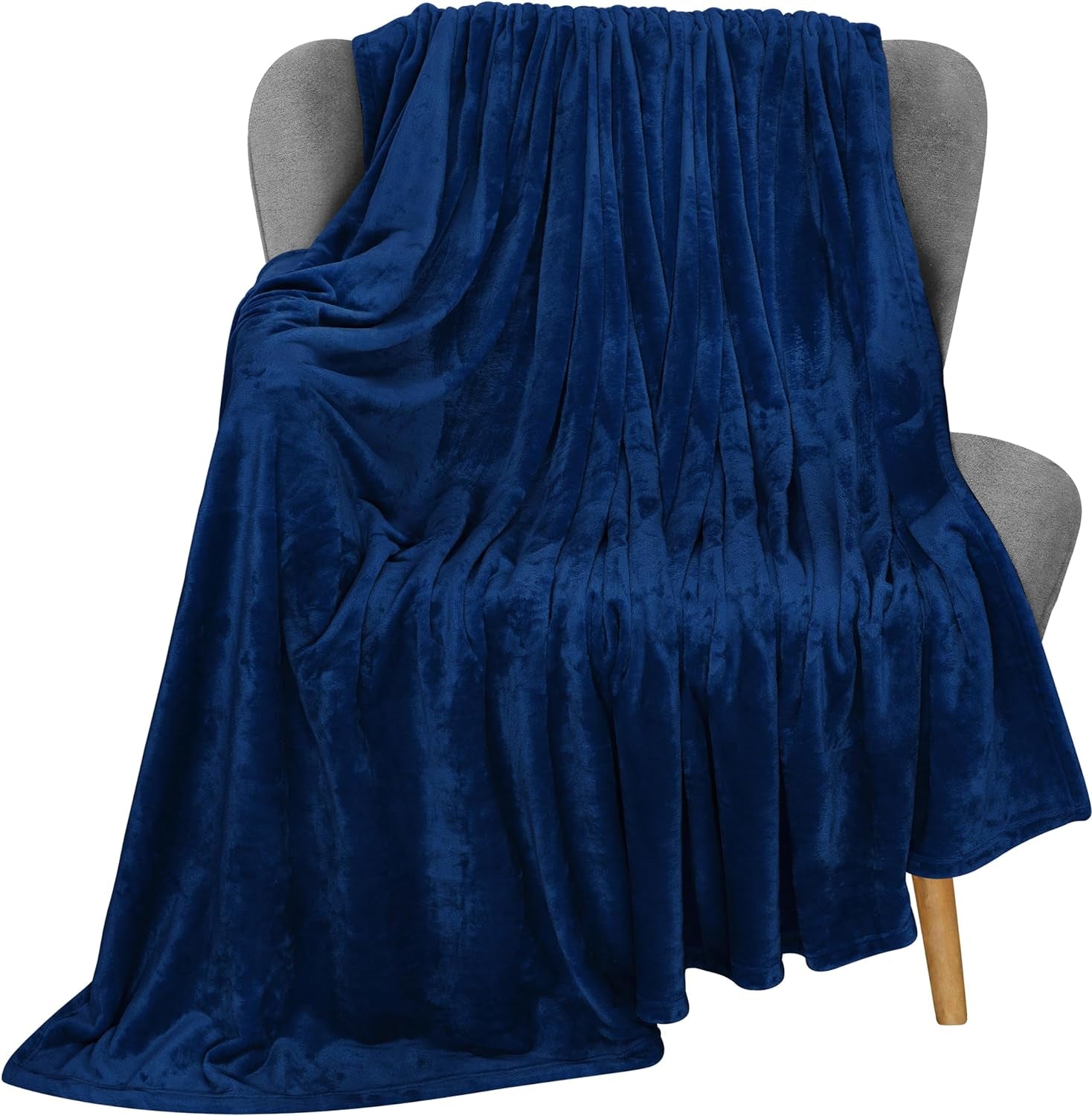 Utopia Bedding Couverture polaire douillette [228 x 228 cm, gris] Couverture douce, légère, chaude et moelleuse Couverture confortable et respirante pour lit, canapé, lits et couvertures Besuche den Utopia Bedding-Store Navy 152 x 127 cm