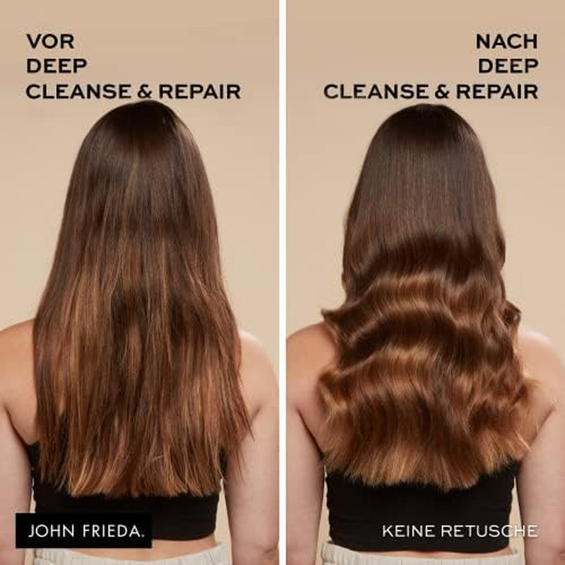 John Frieda - Masque / Traitement Deep Cleanse & Repair - Contenu : 250 ml - Avec huile de graines de chanvre + avocat nourrissant - Masque capillaire apaisant pour cheveux abîmés Masque capillaire Naty Shop