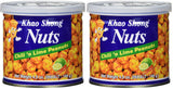 Khao Shong Pois verts frits au wasabi, pois croustillants dans une pâte épicée, une alternative faible en gras aux noix, moyennement épicé, 1 boîte de 140 g | 140 g (1 paquet)