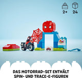 LEGO DUPLO Marvel Spins Motorcycle Adventure, Fantasy Playset for the TV series Spidey and his super friends, educational toy to build and rebuild for children aged 2 years and over 10424 Building sets Besuche den LEGO-Store