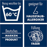 Oreiller Irisette Noblesse - Fabriqué en Allemagne - Oreiller déhoussable en pur coton, 80 X 80 cm, certifié Oeko-Tex Oreillers standards Naty Shop