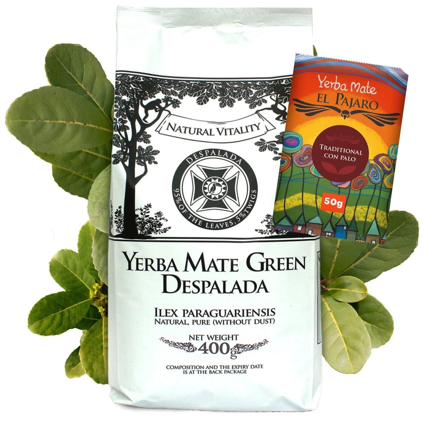 Yerba Brésil Despalada 1 kg ● Thé maté séché à l'air à partir de feuilles de maté ● Maté naturel du Paraguay 50 g ● Arôme naturel de thé maté ● Thé Yerba maté sans additifs ● Thé maté en vrac