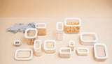 Mepal - Boîte de conservation pour réfrigérateur Modula XXL - Récipient alimentaire avec couvercle - Organisateur de cuisine et boîte de rangement en plastique - Organisateur de réfrigérateur empilable et refermable - 4800 ml - Boîtes de conservation alimentaires blanches Naty Shop