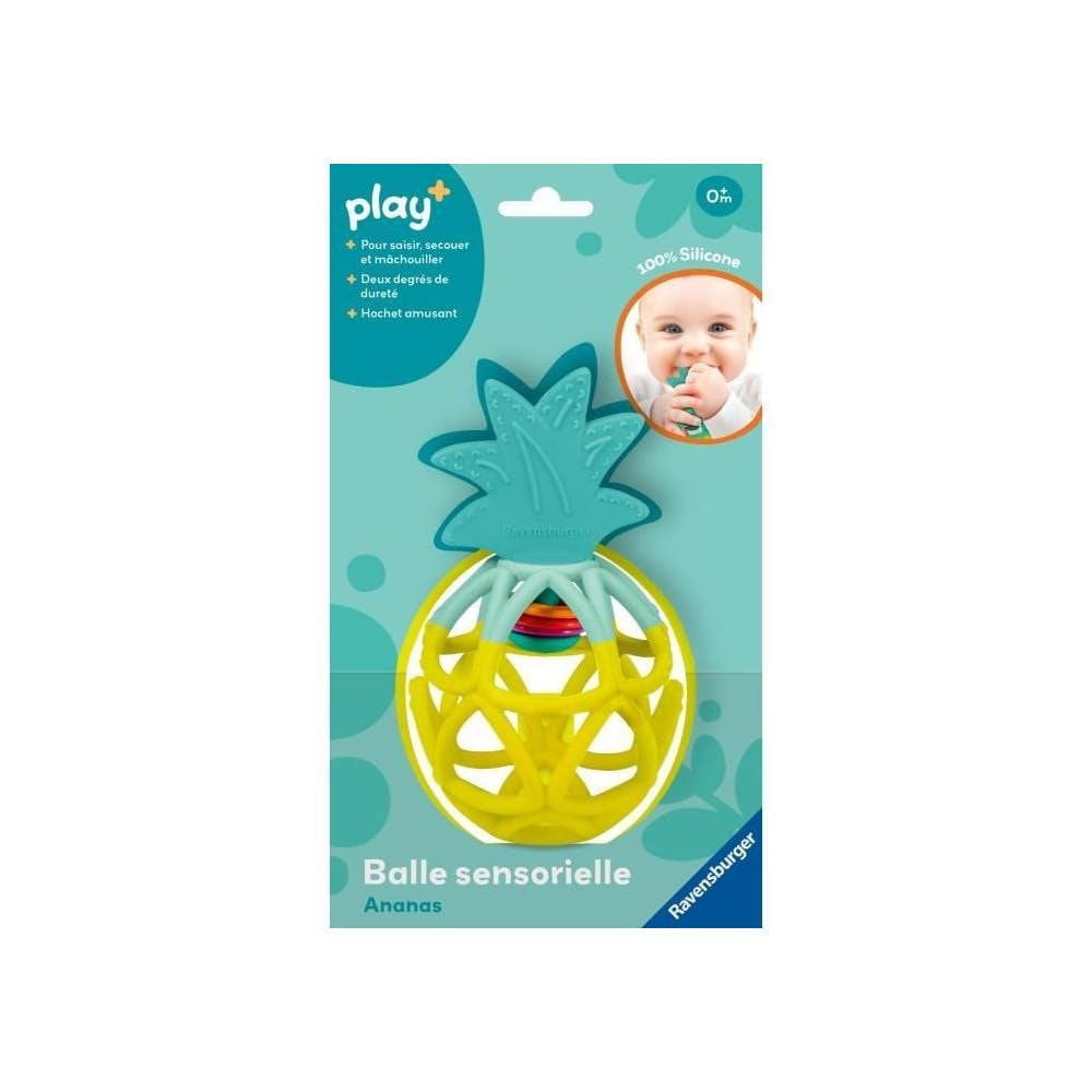 Ravensburger Play+ 34013 Balle sensorielle, ananas, jouet pour enfant à partir de 6 mois, version française Jouets pour bébés Naty Shop