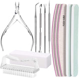 FANDAMEI Kit de Manucure, Buffer Für Gelnägel, Nagelfeile 100/180, Nagelfeilen Für Gelnägel, Nagelhautschieber, Buffer Für Gelnägel, Feilen Für Gelnägel, Nagelzange, Nagelfeilen Set, Maniküre & Pedicure Set