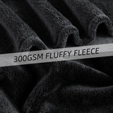 Couverture douillette en polaire moelleuse 130 x 150 cm, couverture de lit, couverture de canapé, grandes couvertures et jetés doux pour adultes, jeté de canapé chaud, lavable en machine, noir, lits et couvertures Good Nite