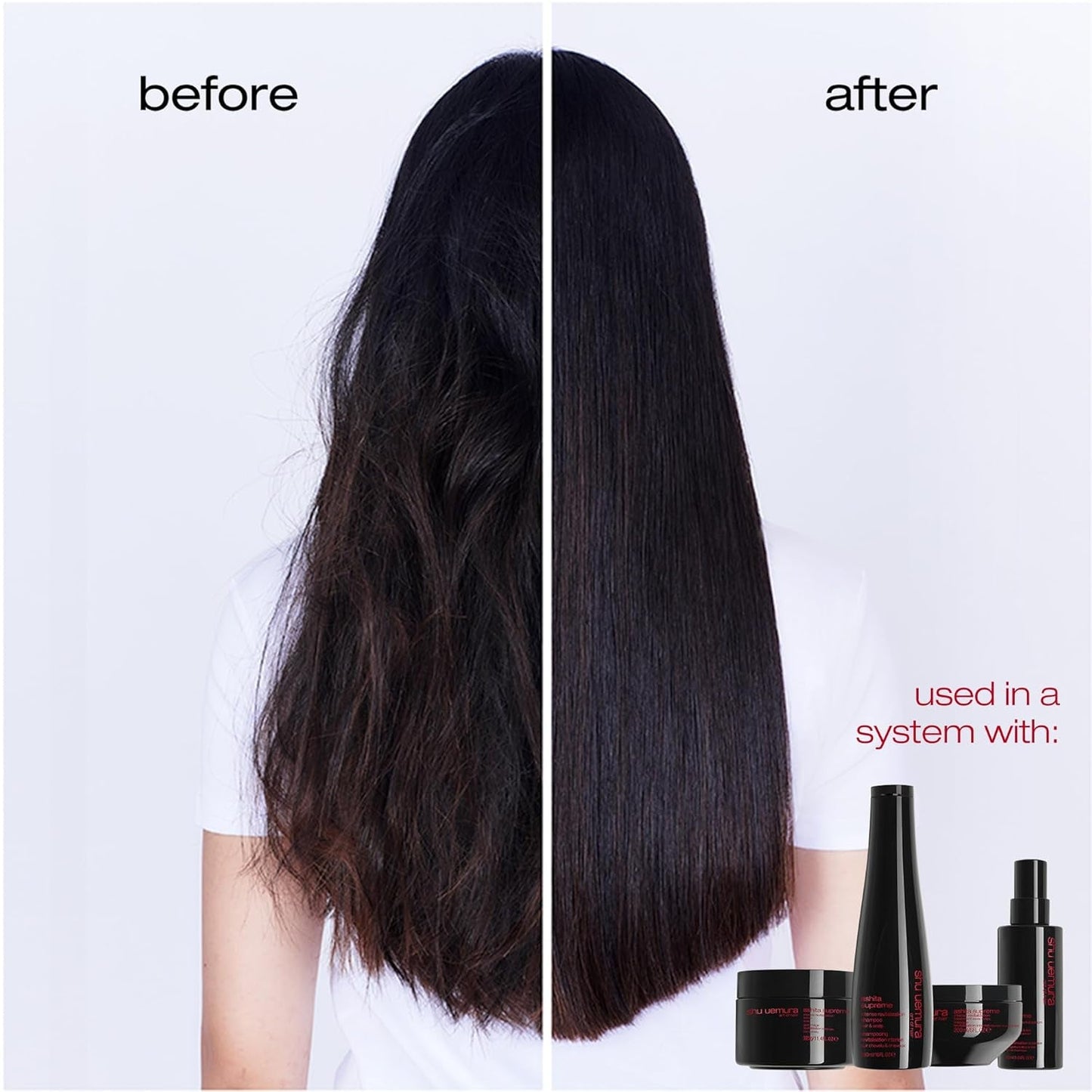 Shu Uemura, Ashita Supreme, Masque capillaire revitalisant intensif, Pour tous types de cheveux, À l'extrait d'ashitaba, Pour plus de brillance et de souplesse, Anti-fourches, 200 ml Naty Shop Hair Mask