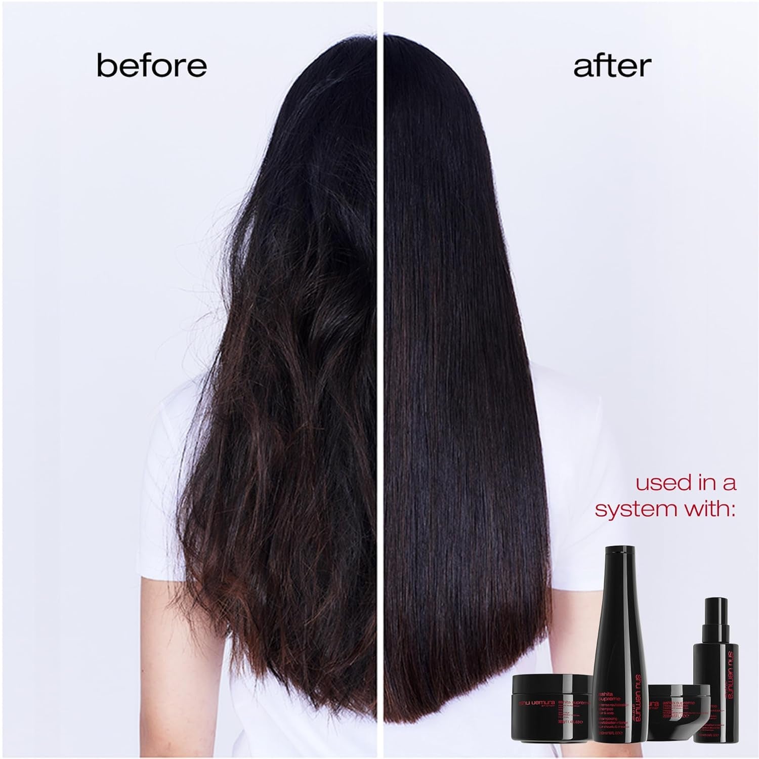 Shu Uemura, Ashita Supreme, Masque capillaire revitalisant intensif, Pour tous types de cheveux, À l'extrait d'ashitaba, Pour plus de brillance et de souplesse, Anti-fourches, 200 ml Naty Shop Hair Mask