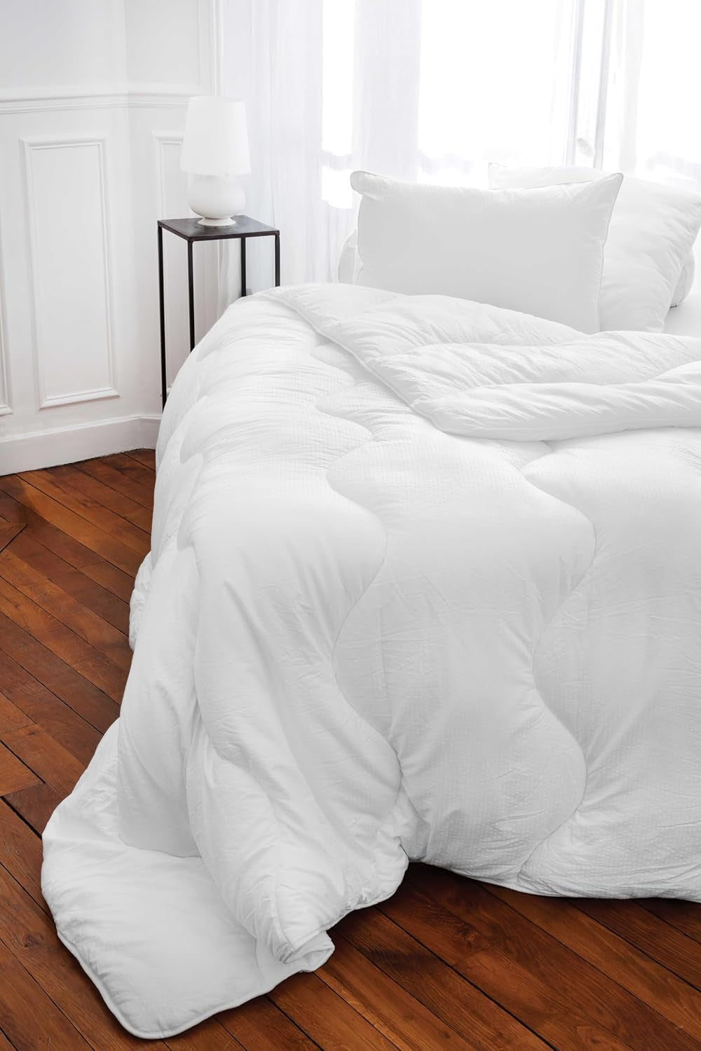 Toison D'Or Couette Naturelle Silkydor, Satin de Coton 380, 240 X 280 cm, Blanc Naty Shop Couettes et Couettes Queen Blanc (norme britannique)
