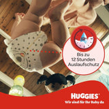 Couches pour bébé Huggies Little Movers, motif Disney, taille 4, 150 pièces (3 x 50), boîte mensuelle