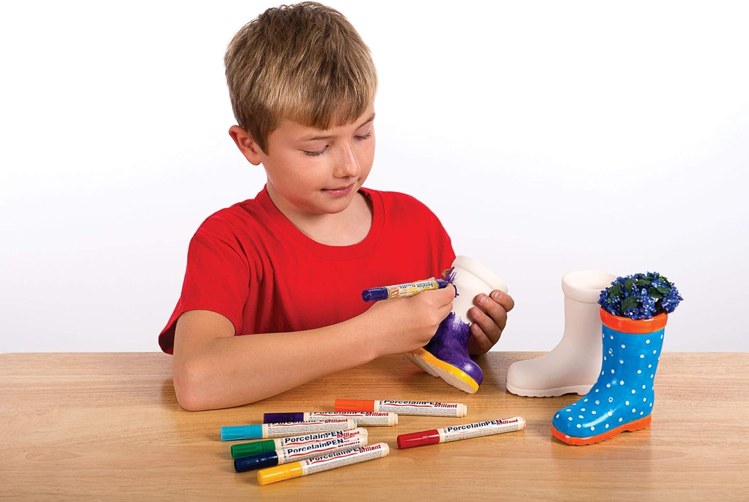Baker Ross Pots en céramique 'Wellies' pour enfants (2 pièces)