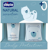 CHICCO NATURAL SENSATION - SET 2 : 1 SHAMPOOING ET BAIN - NON DESSÉCHANT 200 ML, 1 CRÈME DE CHANGEMENT 4EN1 100 ML Enfants - Bain et soin Naty Shop Default title