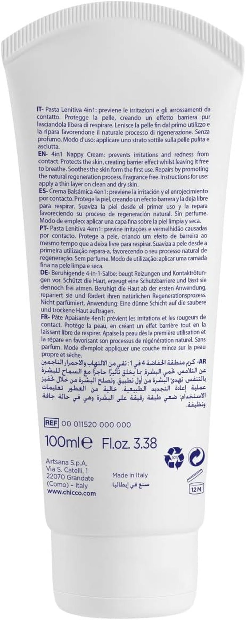 CHICCO NATURAL SENSATION - SET 2 : 1 SHAMPOOING ET BAIN - NON DESSÉCHANT 200 ML, 1 CRÈME DE CHANGEMENT 4EN1 100 ML Enfants - Bain et Soin Naty Shop