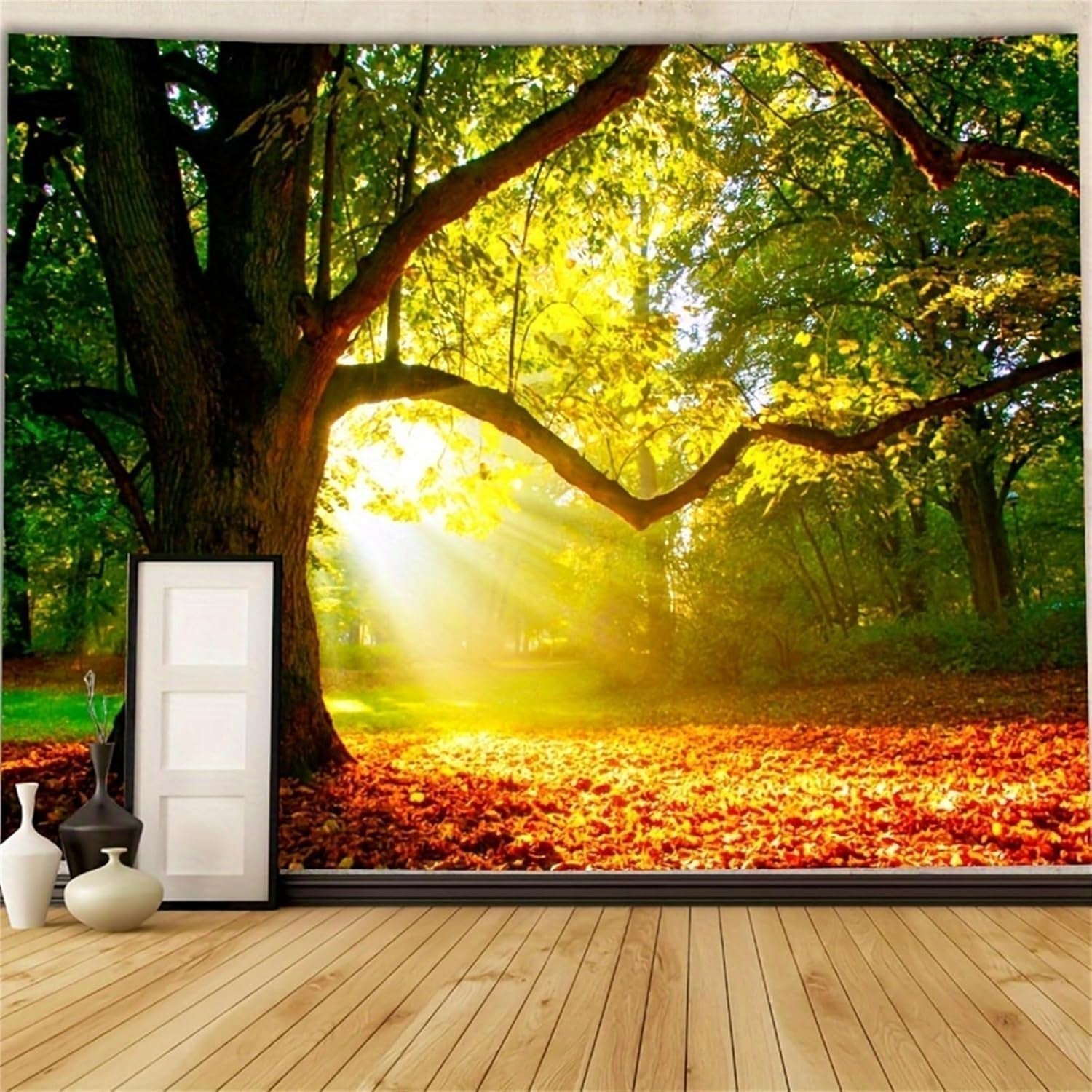 Tapis tapisserie forêt toile arbre soleil ciel Accueil - Accessoires et Décorations Naty Shop