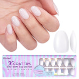 Btartbox Ongles Extra Courts en Gel Souple Couverture Complète Pointes d'Ongles Courtes Amande 160 Pièces Ongles Artificiels XCOATTIPS Préconçus Pointes d'Ongles Courtes Amande pour Extensions d'Ongles