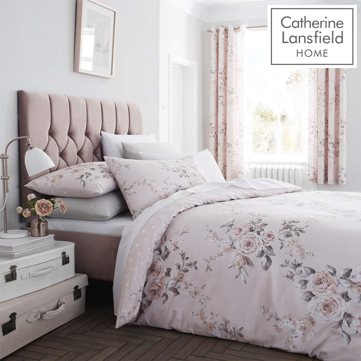 Catherine Lansfield Couvre-lit Canterbury, entretien facile, Blush, couvre-lit - 220X230Cm Lits et Couvertures Catherine Lansfield