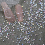50pcs petits losanges de zircone paillettes pierres à ongles porte-clés couleurs mélangées strass scintillants breloques à ongles Mini losange cristaux à ongles diamant ongles strass breloques à ongles accessoires pour ongles Nail Art