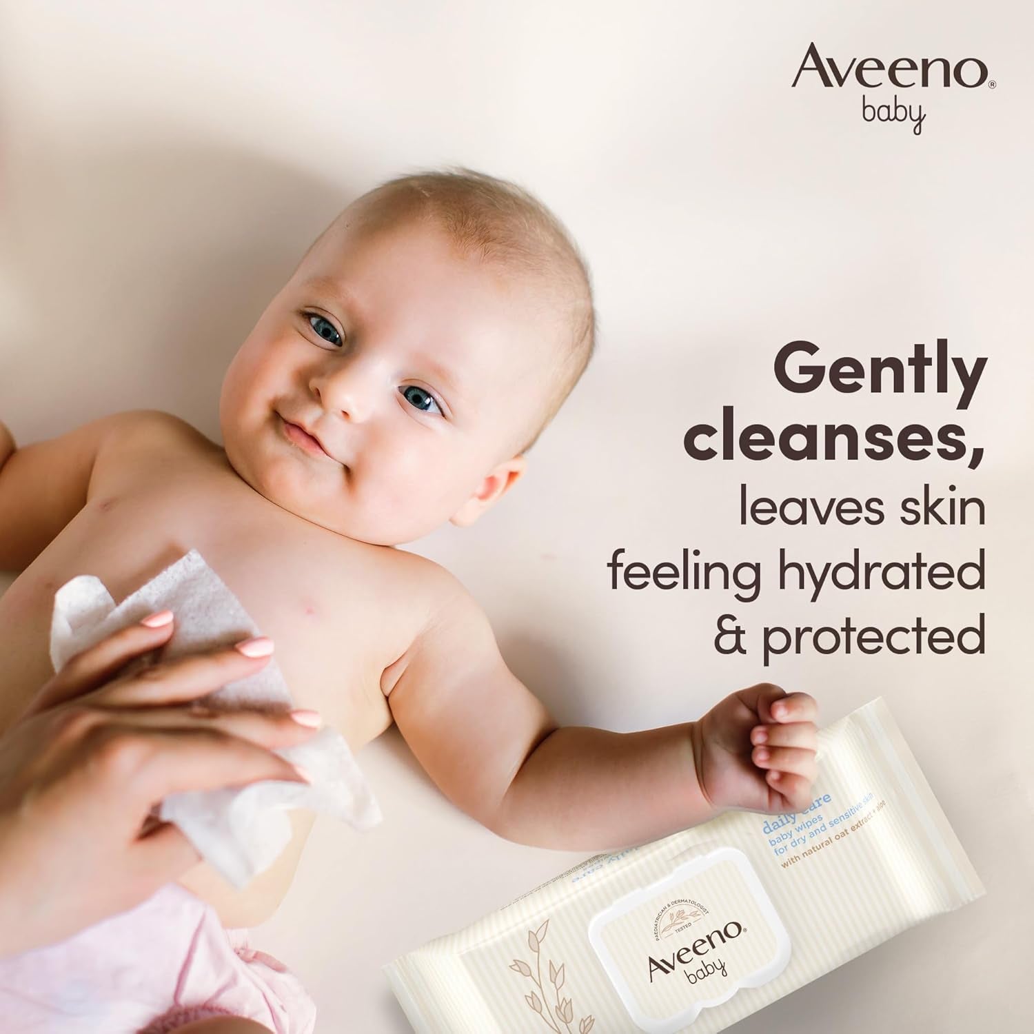 Lingettes humides Daily Care, nettoient en douceur et efficacement les peaux sensibles, essentiels pour bébé, blanches, 12 pièces (total 864 lingettes)
