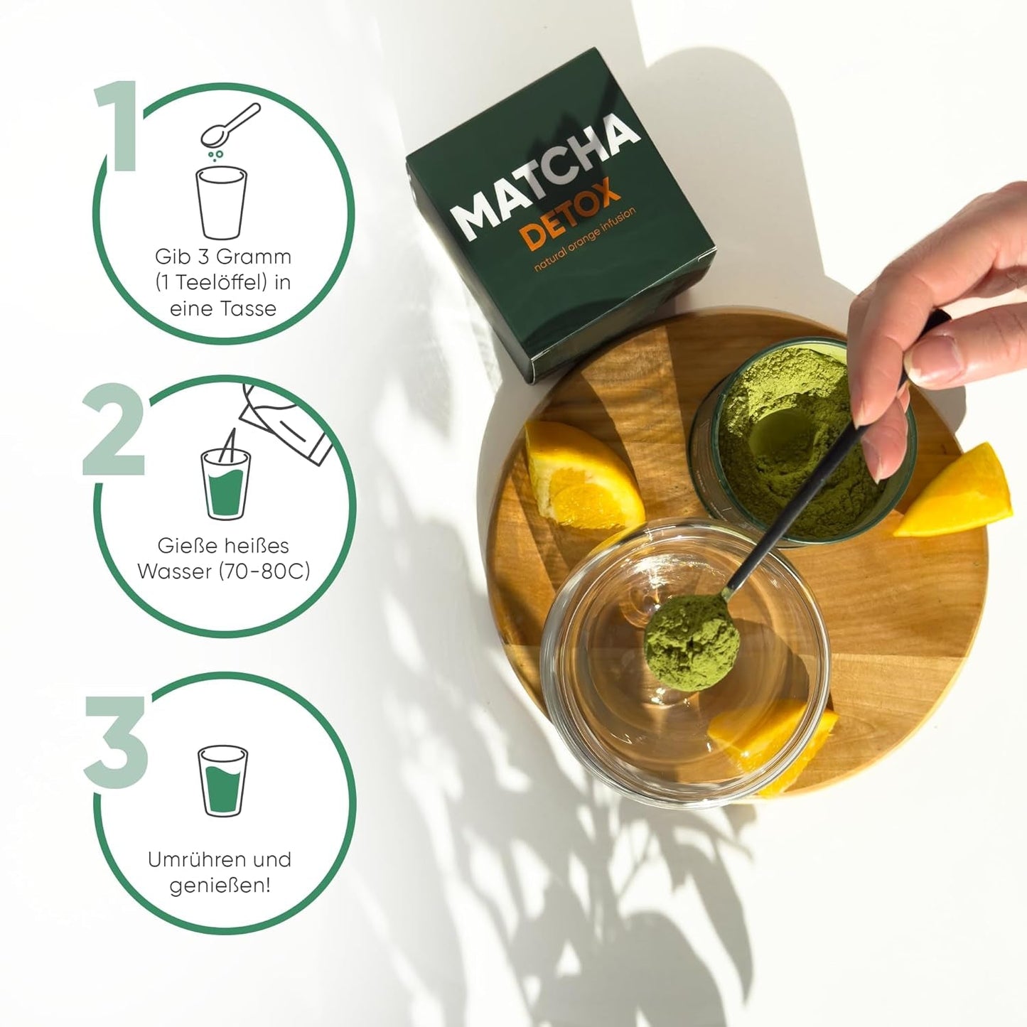 WOW TEA Matcha en poudre - poudre fine du Japon au goût frais - idéale pour le thé Matcha, les lattés ou les smoothies - sans additifs (détox)