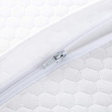 Elviros Housse de Coussin Respirante Oreiller 64 X 12,5/10,5 X 38 cm Gris (Oreiller Avant Uniquement) Oreillers Cervicaux Orthopédiques Naty Shop