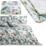 Ameliahome Couvre-lit Couvre-lit 260X280 Cm Double Face Facile d'entretien Quilting Motif Plante Motif Oiseau Multicolore Kingfisher Lits et Couvertures Besuche den AmeliaHome-Store