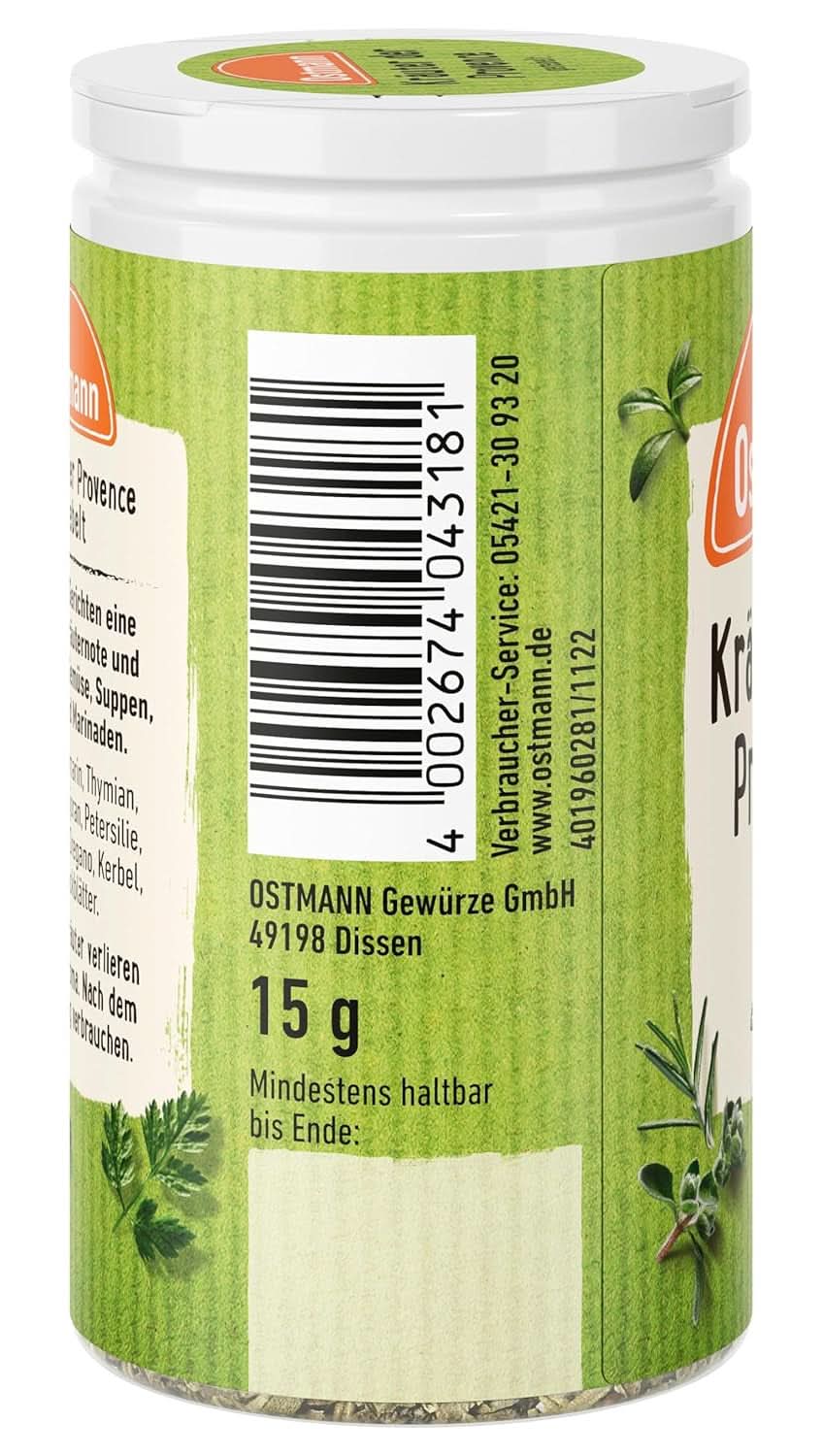 Herbes de Provence Ostmann, 15 G Condiments Naty Shop