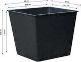 Pot universel Dehner, plastique, noir, 30 x 26 x 26 cm