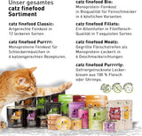 Nourriture humide pour chats Catz Finefood Purrrr Horse Monoprotein no. 123, pour chats à digestion sensible, 70% de viande, 6 boîtes x 400 g
