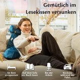 Ella Oreiller de lecture pour lit et canapé avec tour de cou amovible – Oreiller de dos pour lit – Oreiller de lecture en mousse à mémoire de forme avec accoudoirs, idéal pour lire, regarder la télévision, se détendre ou comme soutien du dos – Gris