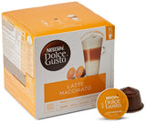 NESCAFÉ Dolce Gusto Latte Macchiato Vorratsbox 90 capsules de café & Flat White, 48 capsules de café, Arabica et Robusta Bohnen