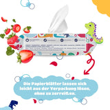 Kindii Fun Wet Toilet Paper - (10X60 pièces) Papier toilette humide - Camomille, Aloe Vera, Ph-Neutre, Waterable, Rafraîchit la zone intime - 600 pièces