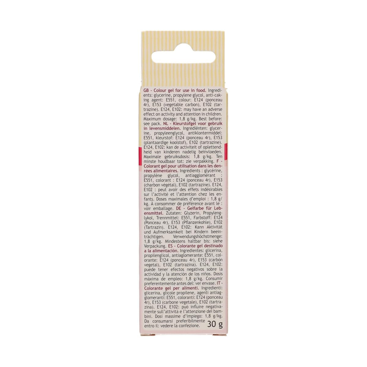 Gel Colorant Alimentaire Terre Rouge Funcakes : Colorant alimentaire très concentré pour pâtes, crèmes, fondants, pâte d'amande et pâtisseries. Dosage facile. Une seule goutte pour créer des couleurs vibrantes. Halal. 30g.