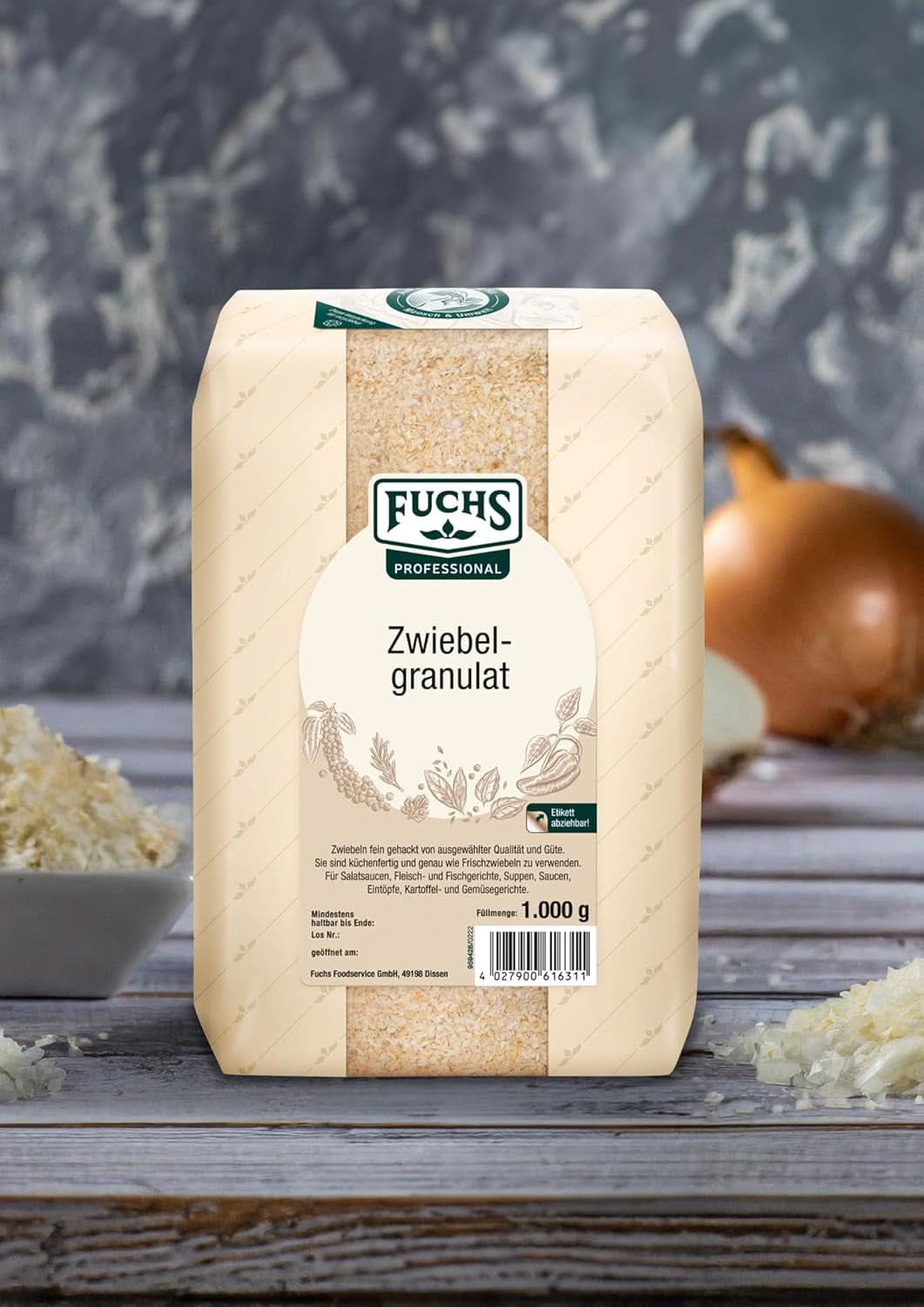 Fuchs Professional granulés d'oignons, 1 Kg Épices Naty Shop