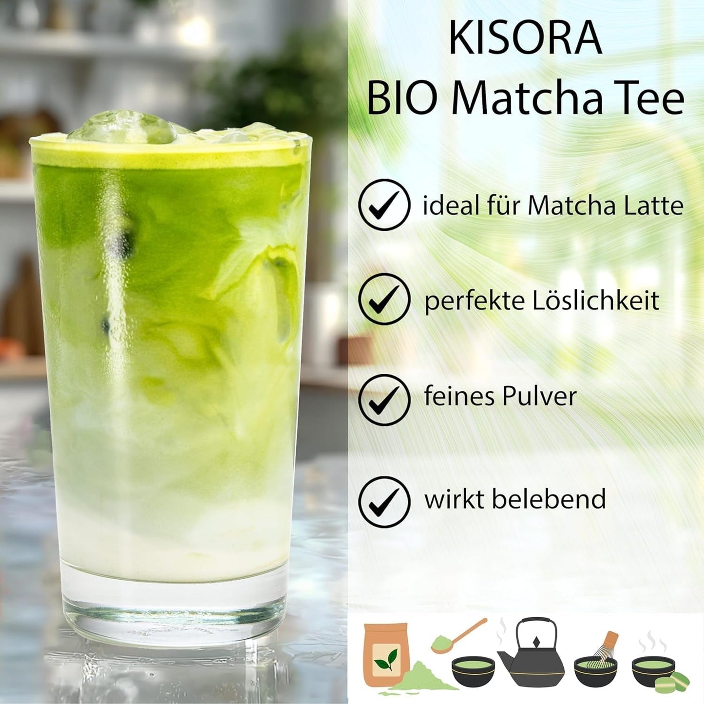Matcha de cérémonie qualité BIO 100G thé vert Thé vert 100% bio Matcha en poudre
