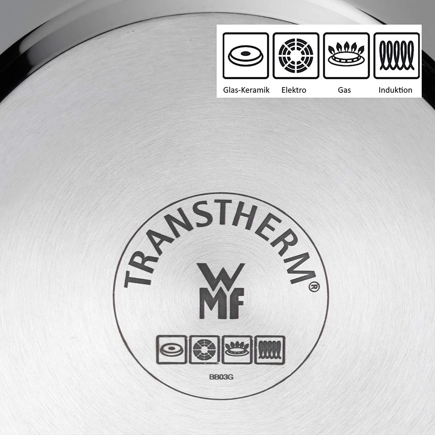 WMF Devil Set de poêles 2 pièces, poêle à induction 24, 28 cm, acier inoxydable Cromargan, revêtement céramique, allant au four Casseroles et poêles Naty Shop