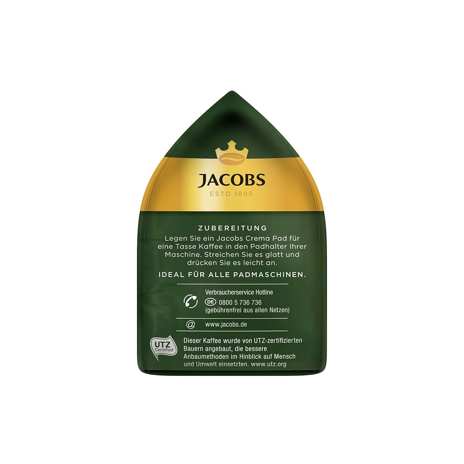 Kräftig Cream Pads, 90 Kaffeepads compatibles Senseo UTZ-zertifiziert, 5er Pack, 5 x 18 Getränke & Cream Pads, 90 Kaffeepads compatibles Senseo UTZ-zertifiziert, 5er Pack, 5 x 18 Getränke