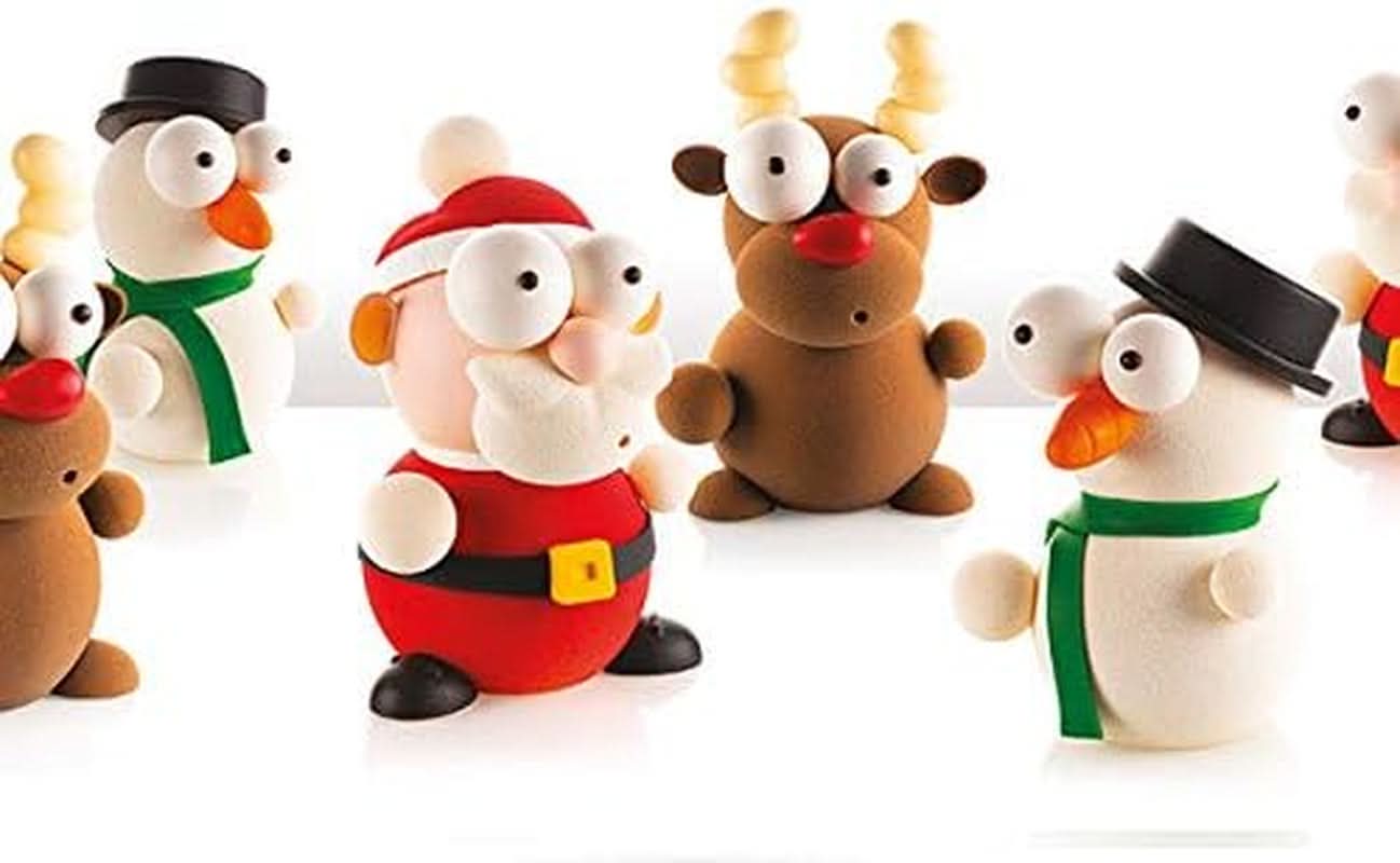 SILIKOMART Kit Rudolf Formen pour Chocolat, Noël, 5 pièces Cuisine Naty Shop