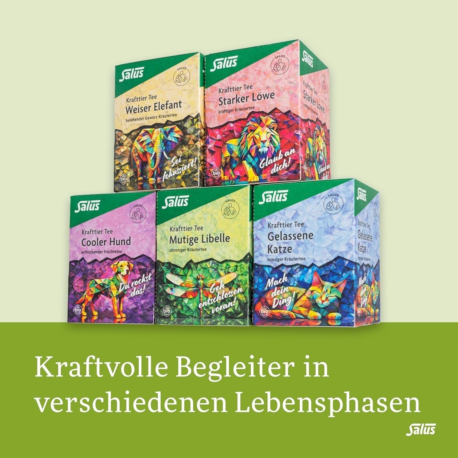 Salus - Thé Krafttier - Brave Dragonfly - 1X 15 sachets filtrants (24g) - Tisane au goût de citron - Au millepertuis - Aromatisée - Bio