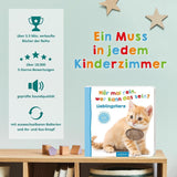 Écoute, qui cela pourrait-il être ? - Animaux de la ferme : caresser et écouter | Livre d'images en carton de haute qualité avec 5 sons et éléments tactiles pour les enfants de plus de 18 mois Baby Toys Naty Shop
