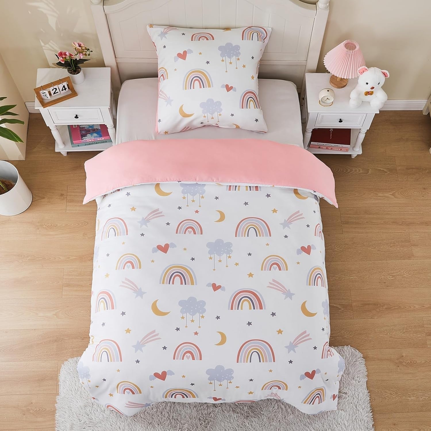 Linge de lit enfant, Arc-en-ciel, microfibre Linge de lit - enfant Naty Shop