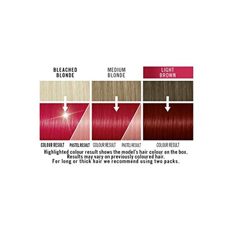 Teinture capillaire Live ultra brillante ou rouge pastel 3 pièces couleur semi-permanente dure jusqu'à 15 lavages - 092 Pillar Box Red Naty Shop Hair Dye