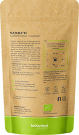Poudre Matcha BIO 100 g I Sans additifs - 100% naturel I Thé Matcha japonais premium I Thé vert en poudre de