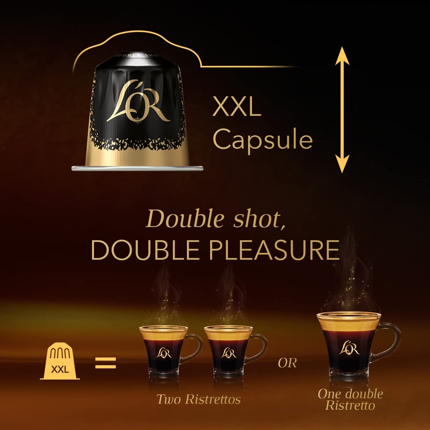 L'OR Barista Kaffeekapseln Ristretto, exclusif pour L'OR Barista Maschinen, 5er Pack, 5 x 10 Kapseln
