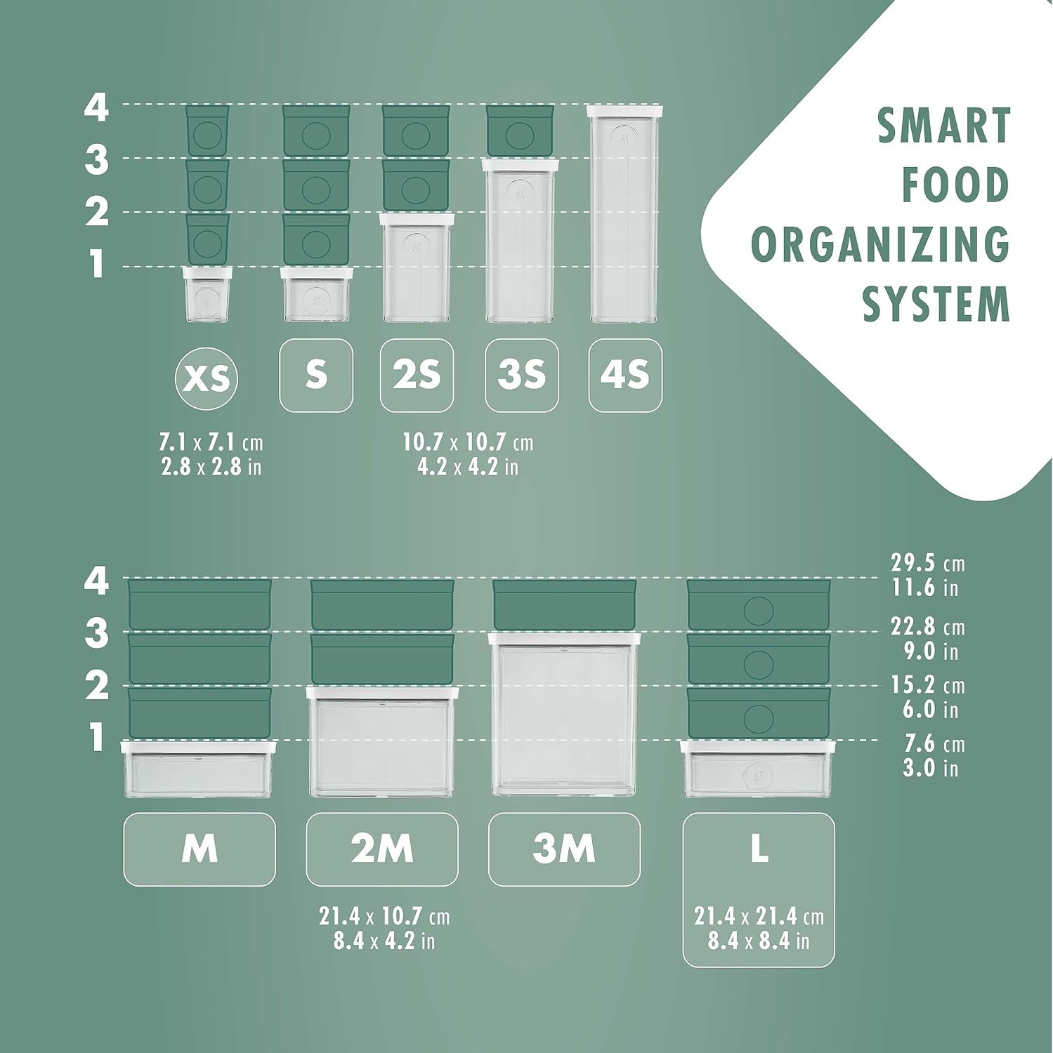 Boîte ZWILLING FRESH & SAVE CUBE, Taille 2M, Boîte de Rangement Modulaire et Empilable, Rangement Hermétique et Vidable, Passe au Lave-Vaisselle, Boîtes de Conservation Alimentaires Transparentes Naty Shop